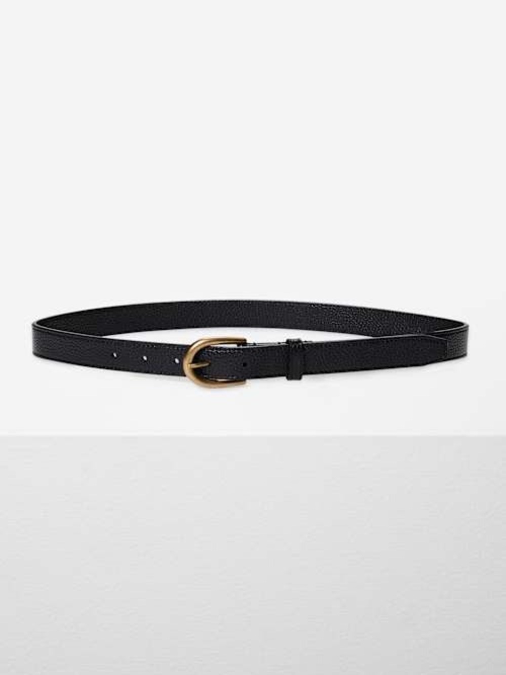 Aritzia Accent Solid Brass Leather Belt